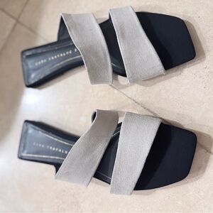 Zara Black and Cream Sandals